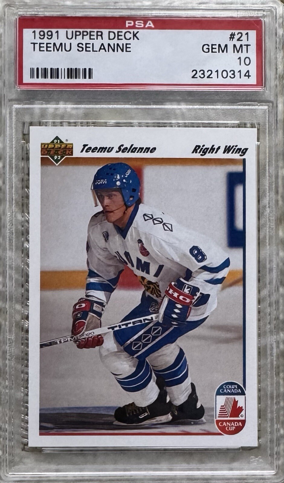 1991 UPPER DECK TEEMU SELANNE RC PSA 10