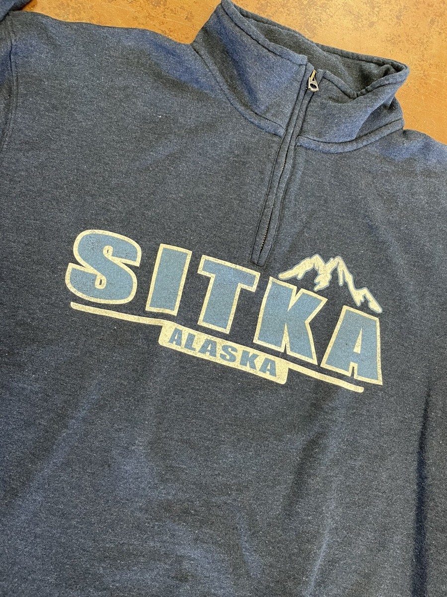 Sitka Alaska Sweatshirt XL, Zip Neck, Blue 84 Brand, Poly Blend