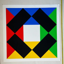 Max Bill - White Center Art Concret Vintage Screenprint 1972 Galerie Thomas
