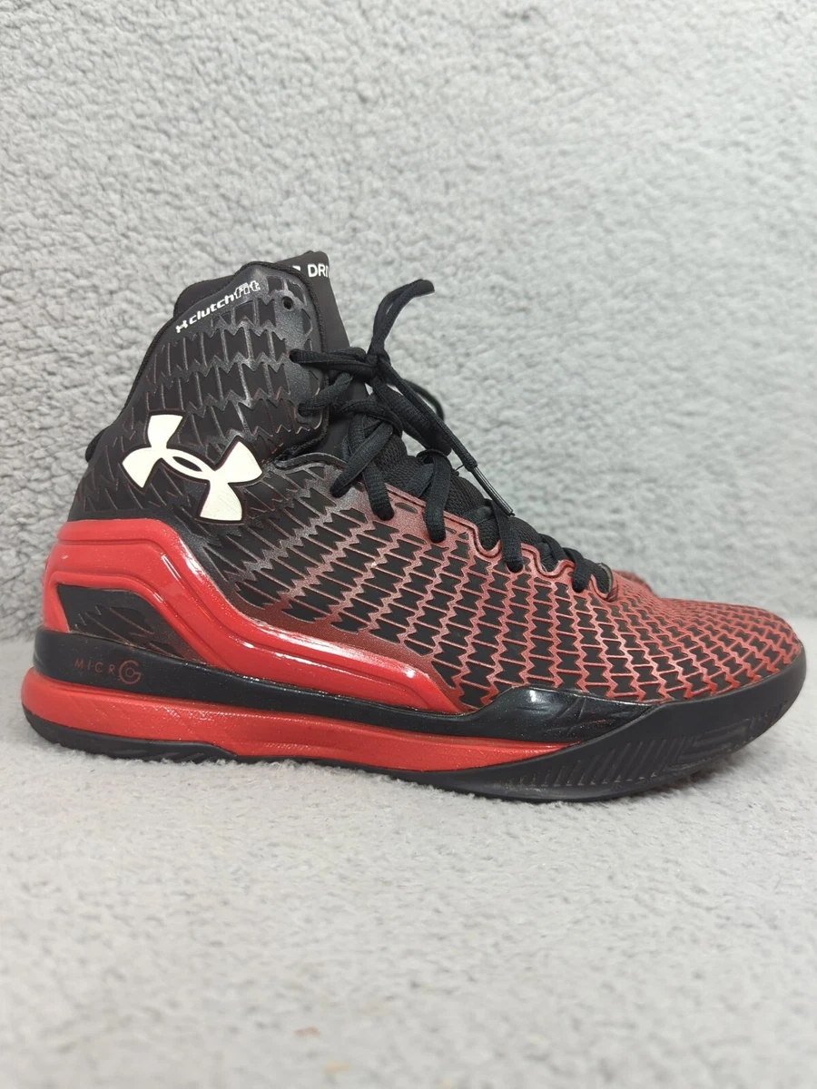 UNDER ARMOUR CLUTCHFIT DRIVE High BASKETBALL SHOES RED BLACK Youth 7 | eBay