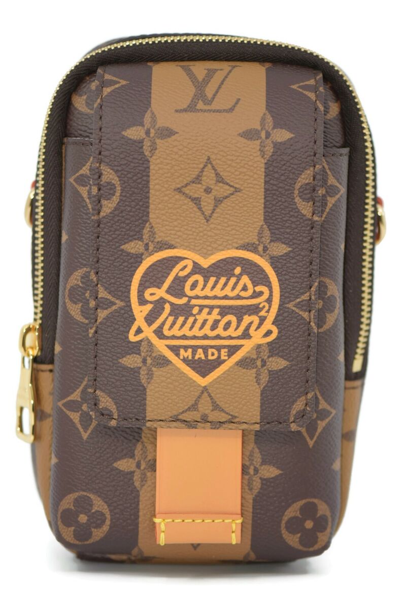 Louis Vuitton x Nigo Flap Double Phone Pouch Brown