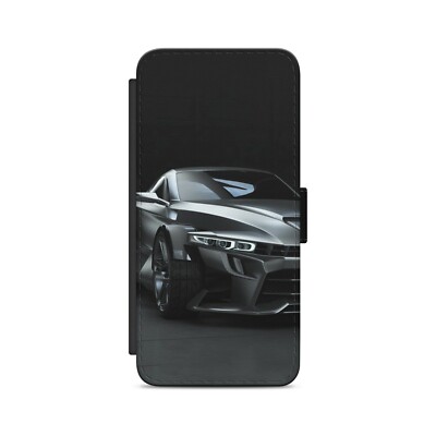 SUPER SPORTWAGEN schwarz weiß Flip Wallet Handyhülle für iPhone Modelle