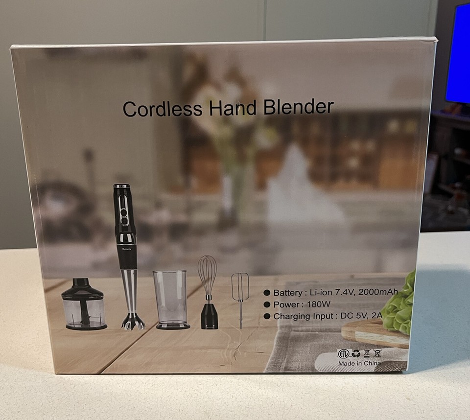 Beizuzu Cordless Hand Blender 4 In 1 Mixer With Chopper eBay