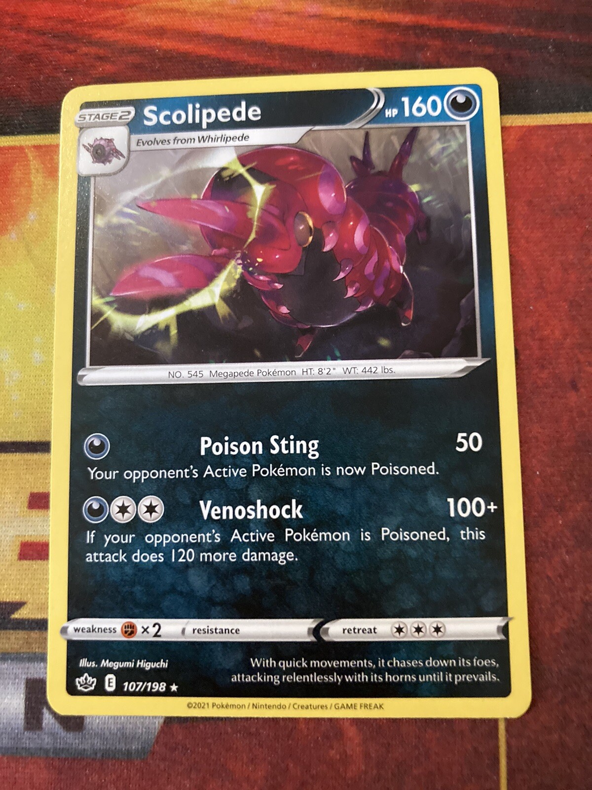 Pokemon - Scolipede - 107/198 - Rare - Chilling Reign -NM