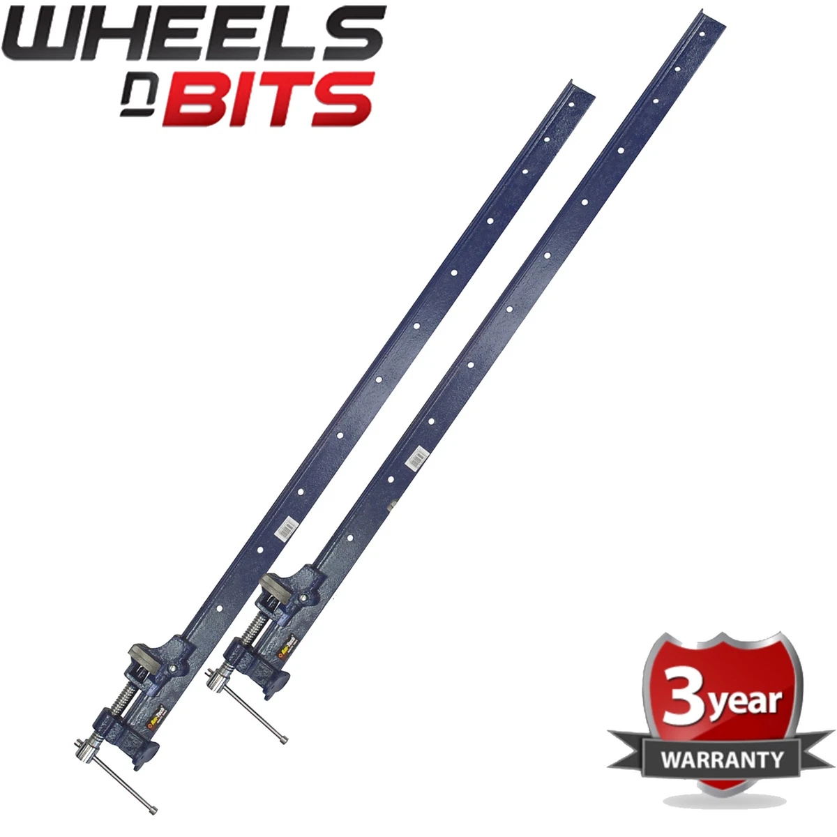 2x Clamp T Bar 3 Foot 900mm Heavy Duty Cast Iron Wood Or Metal Workshop 36
