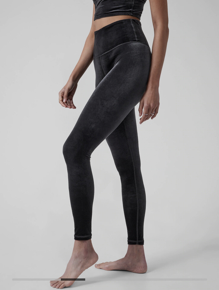 New! ATHLETA Elation Velvet Tight Black Size XXS Petite 511387 eBay