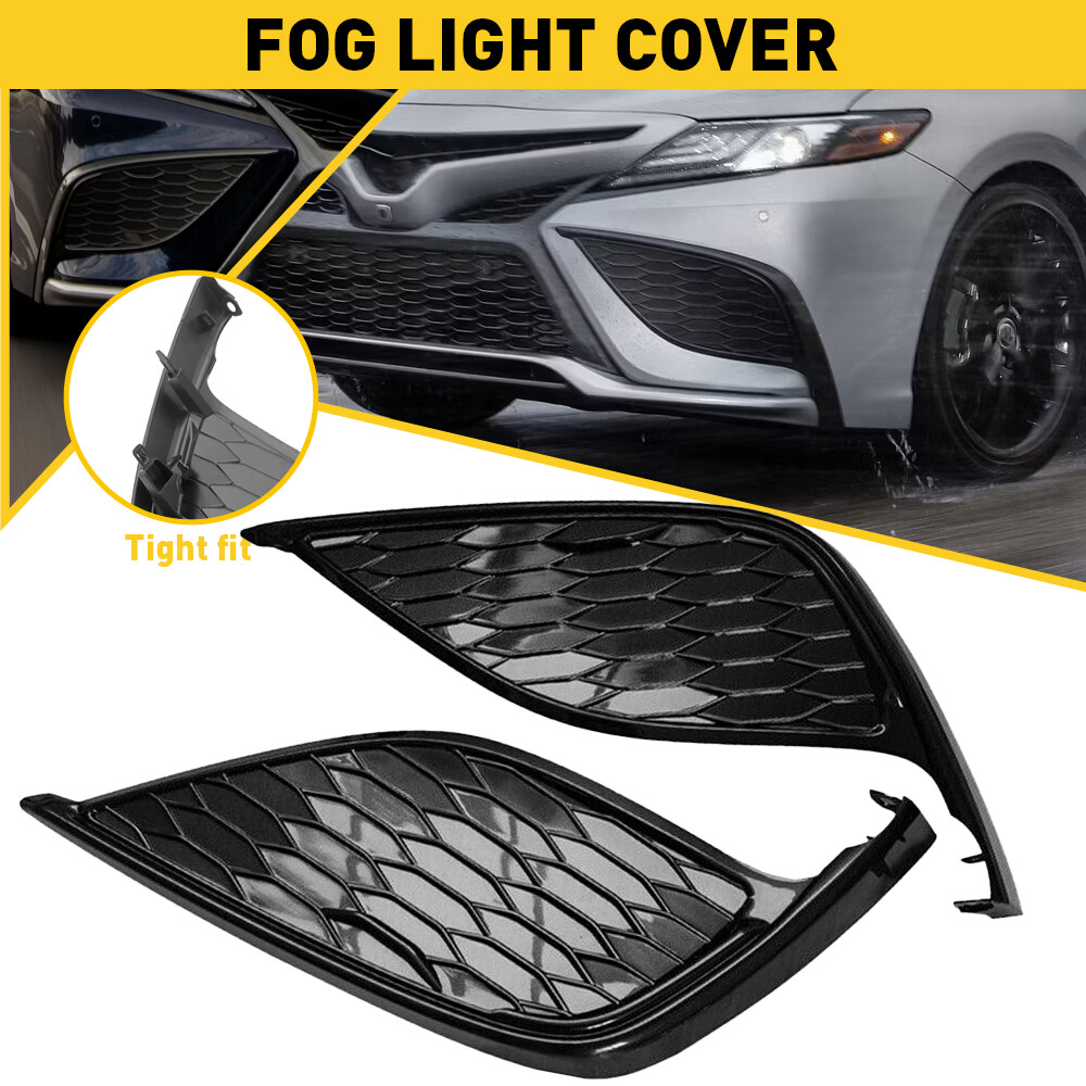 2021-2023 Toyota Camry SE XSE Left & Right Front Bumper Fog Light Covers 2X