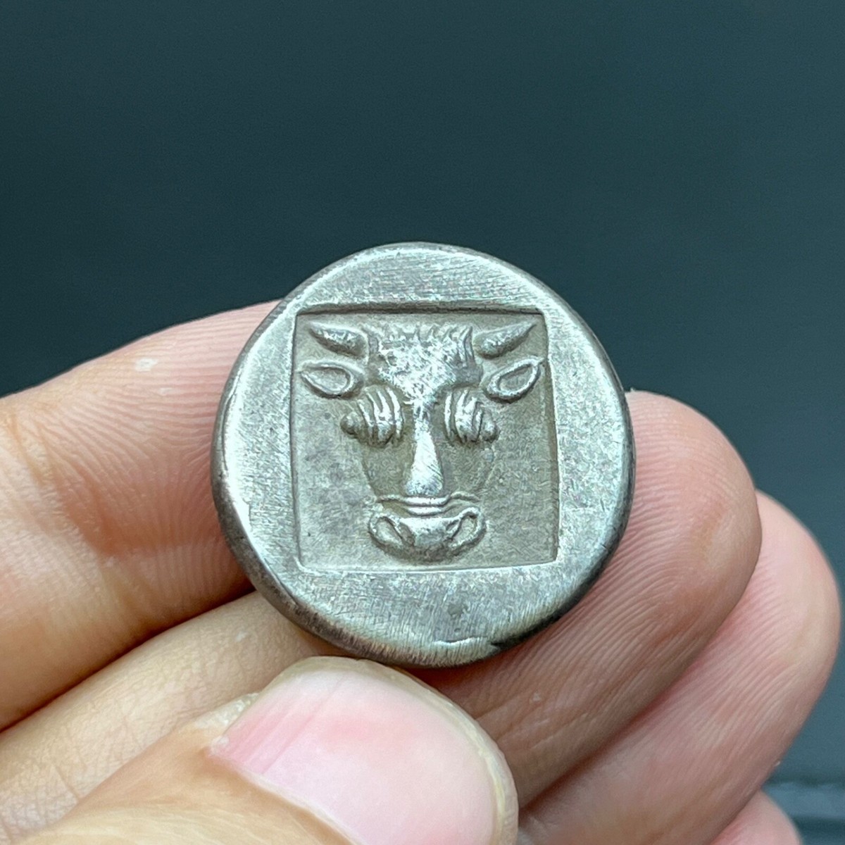 Neapolis, Macedon Hand-Struck AR Greek Didrachm Stater 480-450 BC