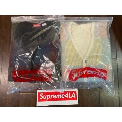 Supreme Brushed Grid Cardigan Black L