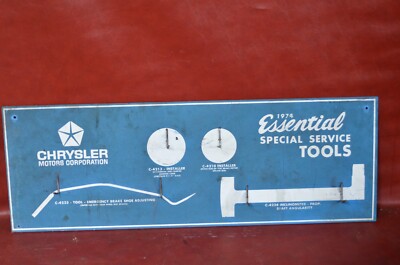 1974 Plymouth Chrysler Essential Service Specials Tool Peg Board Hanger Shadow 1