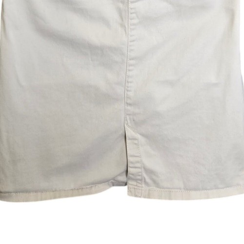 J Jill Womens A-Line Skirt Size 10 Beige Live In Chino Front Pockets Stretch - Picture 6 of 7