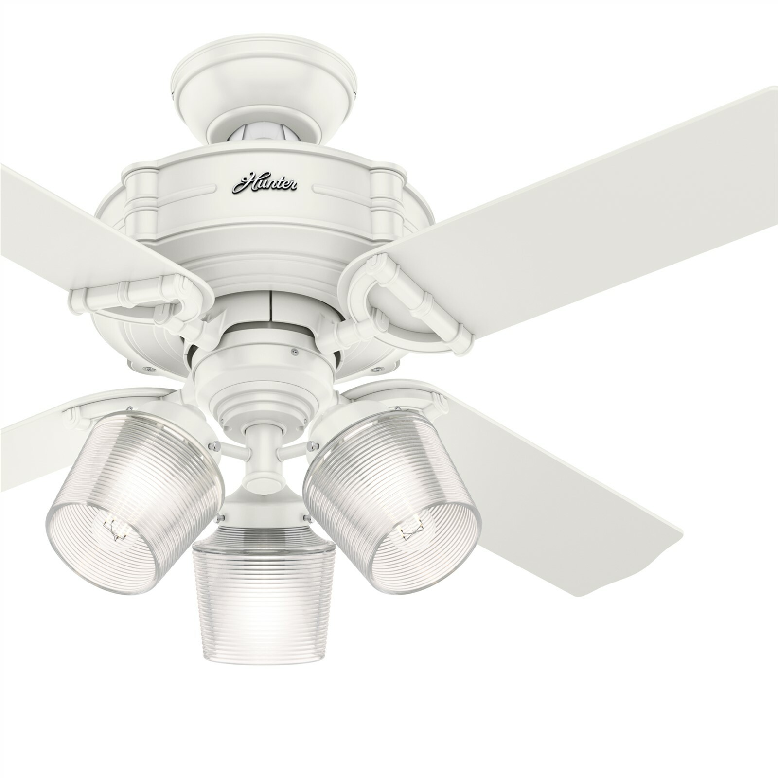 Hunter Fan 44 Inch Fresh White Indoor Ceiling Fan W Light Kit