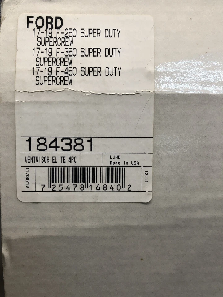 Lund 184381 Ventvisor Elite Window Deflectors for Ford F-250 F-350 F-450 Super D Foto 2 de 4