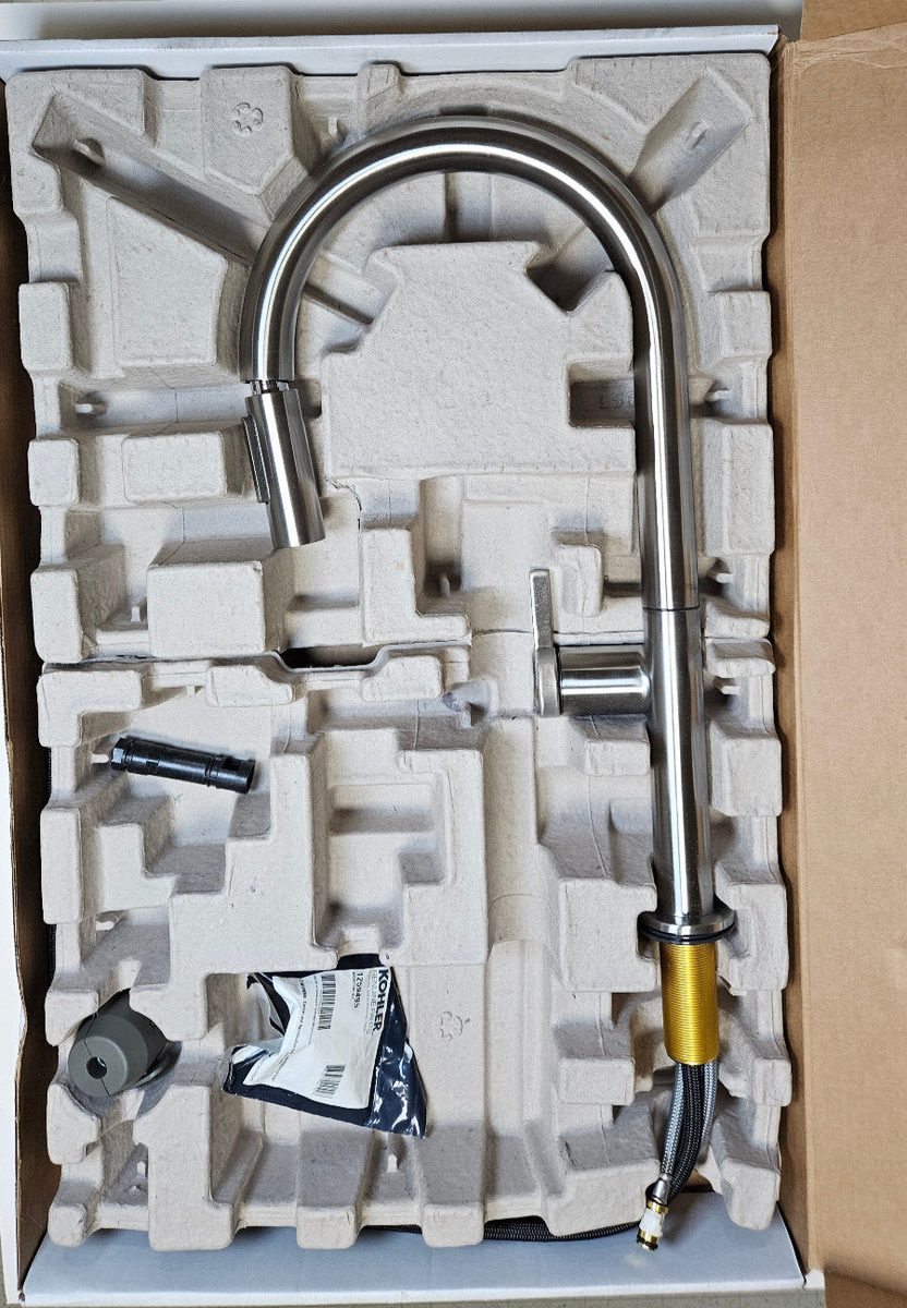 Kohler K-28268-VS Components Pull Down Kitchen Faucet, Vibrant