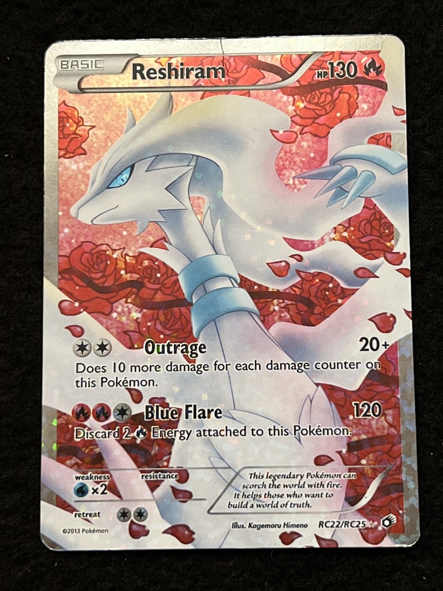Pokemon RESHIRAM RC22/RC25 (Full Art Ultra Rare) Radiant