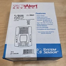 System Sensor P2RH-LF 2-Wire Low Frequency Sounder/Strobe HI CD Red