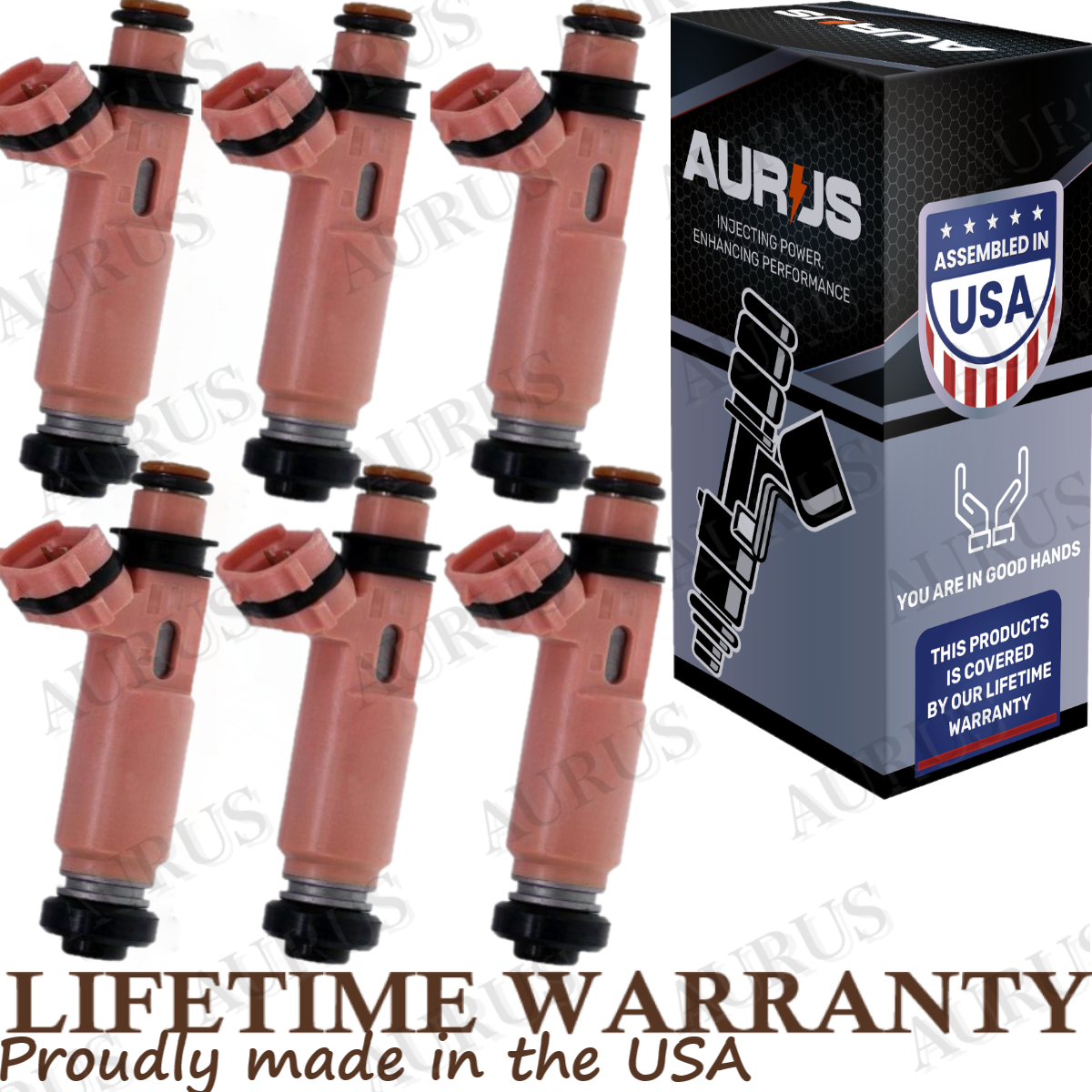 AURUS 6-Pack Fuel Injector Repair Kit – O-Rings & Seals For Toyota/Lexus 3.0L/3.3L V6