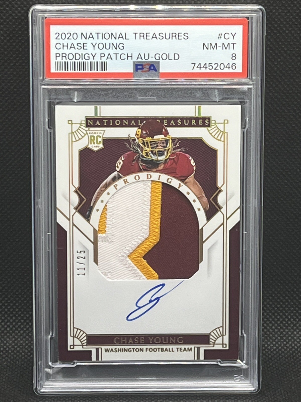 2020 Chase Young National Treasures Prodigy Patch Autograph Auto Gold 11/25 RC