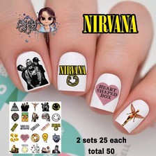 Nirvana Music Band Waterslide Nail Decals Set Of 50 Bonus Instructions