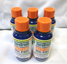 5 Pack TheraBreath Healthy Gums Mouthwash Clean Mint 3oz TSA Compliant