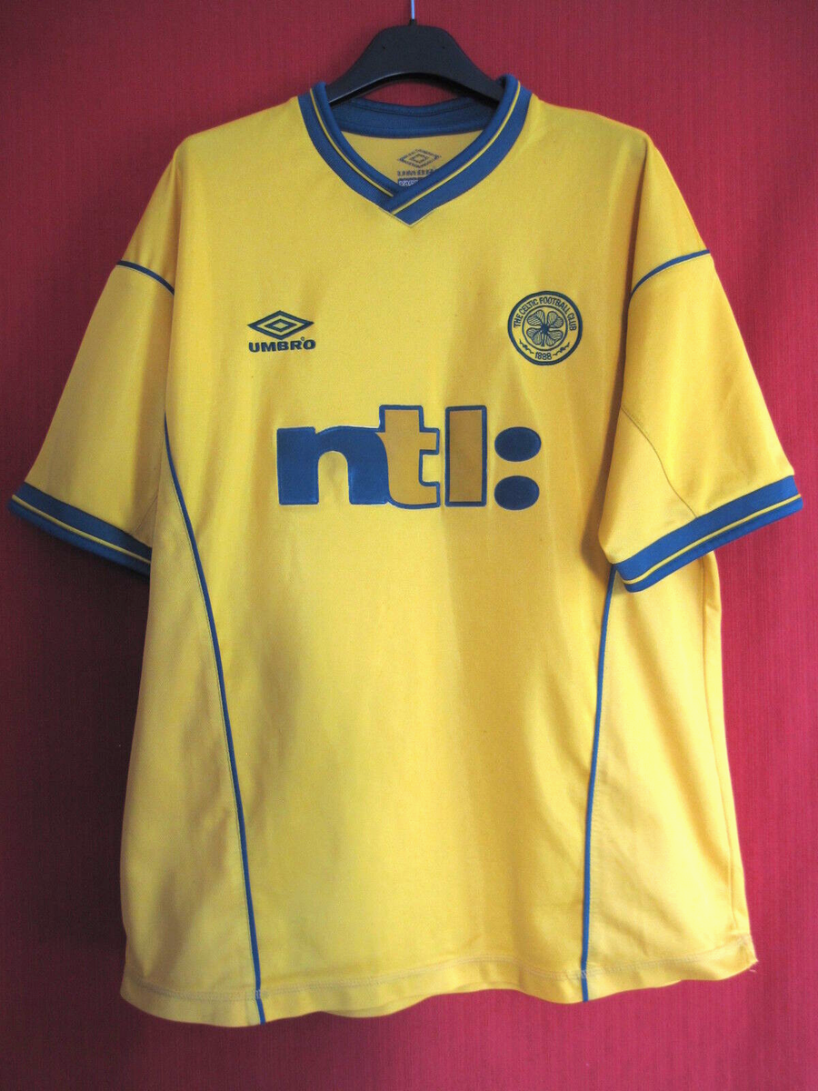 Maillot Extérieur Celtic Glasgow 2002/2003 – Umbro – Jaune – Taille XL