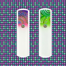 Glass Foot File  Pedicure Rasp Hand Painted Ethnic Collection, Callus Remover