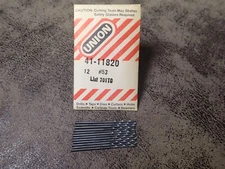 Union Butterfield 4111820 Screw Machine Length #53 HSS Drill 12 Pack (BN427)