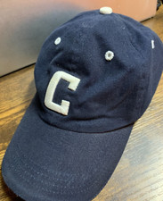 California Youth Baseball Cap  Dark Navy Blue  White Embroidered C  Strapback