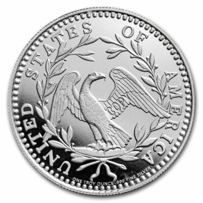 1 oz Silver Round - Flowing Hair Dollar Design | eBay