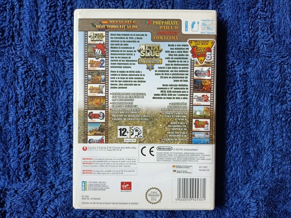 METAL SLUG ANTHOLOGY - NINTENDO WII - PAL ESPAÑA - ANTHOLOGIE 2 3 X 4 5 6, foto 2 de 3