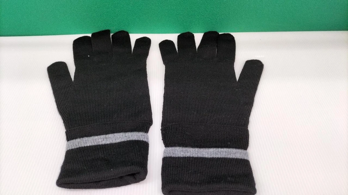 Auth Louis Vuitton LV Gon My Monogram Eclipse Gloves Wool Jacquard  