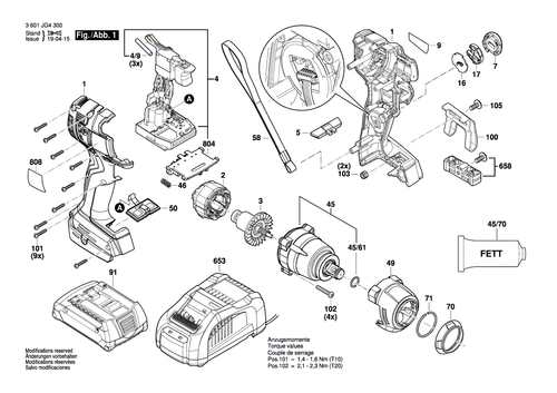 Bosch Ersatzteile für GDS 18V-200 C Schlagschrauber - Bild 2 von 29
