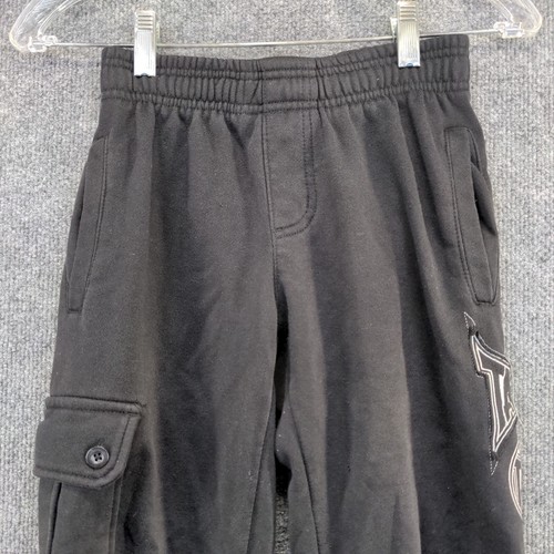 Tapout Boys Jogger Pants Black Size S/8 Black Drawstring Waist Cargo Pocket - Picture 8 of 15