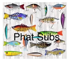 20oz Sublimation Tumbler Wrap Fishing Lures Bait Ready To Press Heat Transfer