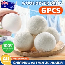 6PCS Wool Dryer Balls 100% Natural 7CM Hand Made Engergy Saving 1000 Loads STOCK