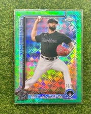 SANDY ALCANTARA 2025 Topps Chrome Logofractor GREEN /99