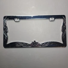 Bell Automotive Chrome Tribal Sun Design Die-Cast Metal License Plate Frame