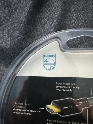 Cable de conversión Philips PXT1196 24K dorado HDMI/DVI 6 pies PXT1000 alto rendimiento Foto 4 de 4