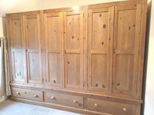 Beautiful Triple Pine Wardrobe With Drawers Built By Earlham Hall Pine