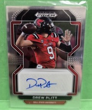 2023 Panini Prizm Draft Picks #RA-DPI Drew Plitt Silver RC AU