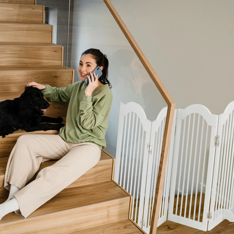 Absperrgitter Hunde-Schutzgitter Treppenschutzgitter Hundegitter klappbar - Bild 3 von 4