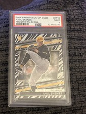 2024 Panini NSCC VIP GOLD PAUL SKENES Rookie PROSPECTS ZEBRA PSA-9  Card #RP12  