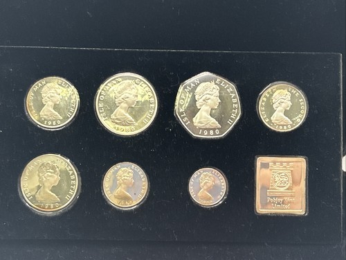 1980 Elizabeth II Isle of Man Silber PP 7 Kursmünzensatz 44,75 g - Bild 5 von 7