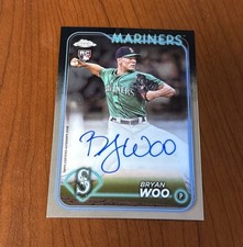 2024 Topps Chrome - Rookie Autographs Bryan Woo #RA-BWO (AU, RC)