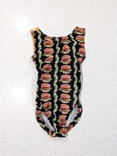 ULTRA SOFT Foxy Foxy's Gymnastics Dance Medium OPEN BACK HAMBURGER FRENCH FRIES