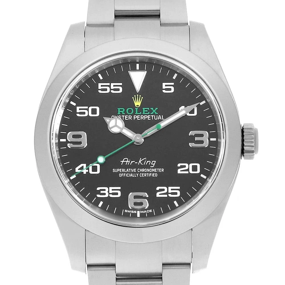 ROLEX Air king 116900 black Random Number second hand mens