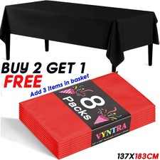 Rectangle Disposable Plastic Table covers Wipe Clean Party Table cloth Covers UK