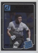 2016 Donruss Rated Rookies Press Proof Black 9/10 Myles Jack #387 0b2