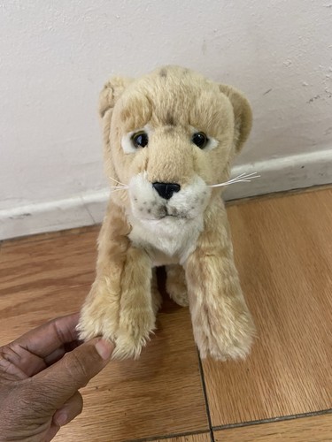 2003 SOS Save Our Space Stuffed Plush Baby Lion Cub Soft Cuddly Stitch Tag Tan - Picture 1 of 8