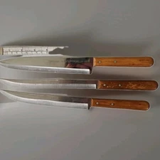 Vtg CRAFTSMAN Hollow Ground Stainless Steel Knife Set Lot Of 3